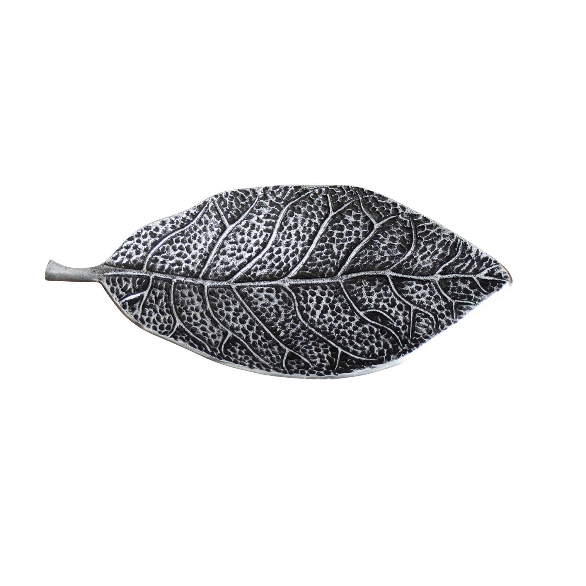 16" Antique Leaf Decorative Accent Tray